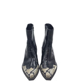 OPEN EDIT WESTER HALF BOOT BOOTS BLACK WHITE 8.5