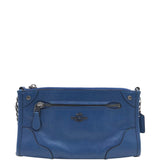 COACH CHAIN LINK CROSSBODY HANDBAG BLUE 8.5”x5”