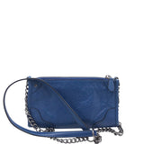 COACH CHAIN LINK CROSSBODY HANDBAG BLUE 8.5”x5”