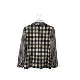 EMANUEL UNGARO WOOL BUTTON DESIGNER BLAZER CREAM BLACK 8