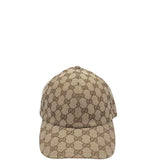 GUCCI CANVAS BASEBALL CAP w/ BOX BAG LUXE ACCESSORIES BEIGE