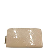 LOUIS VUITTON VERNIS ZIPPY w/ BOX LUXE WALLET CREAM
