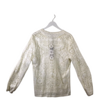 KOBI HALPERIN NWT LACE LONG SLEEVE DESIGNER TOP WHITE LARGE