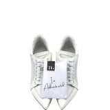 CHRISTIAN LOUBOUTIN POM POM LACE-UP STILETTO PUMPS LUXE SHOES WHITE 39.5