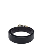 FERRAGAMO GANCINI BUCKLE LUXE BELT BLACK MEDIUM