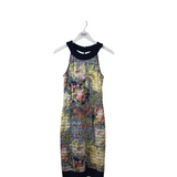 JOSEPH RIBKOFF KNIT SLEEVELESS DESIGNER DRESS YELLOW MULTI 6
