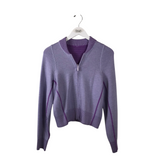 LULULEMON ZIP REVERSIBLE LONG SLEEEVE CARDIGAN LAVENDER PURPLE SMALL