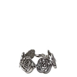 BRIGHTON ROSE LINK BRACELET SILVERTONE