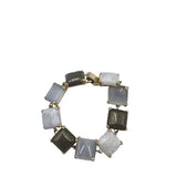 KENDRA SCOTT SQUARE LINK GEMSTONES BRACELET WHITE OLIVE