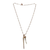 KENDRA SCOTT DOUBLE PENDANT NECKLACE ROSEGOLD