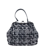 PATRICIA NASH NWT$129 TWEED CROSSBODY HANDBAG BLACK GRAY 10”x7.5”