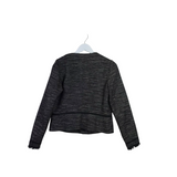 VINCE TWEED ZIPPER DESIGNER BLAZER BLACK WHITE 10