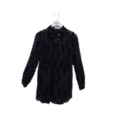 LONG SLEEVE DESIGNER BLOUSE BLACK XS