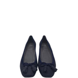 STUART WEITZMAN FLAT BALLET SHOES BLACK NAVY 10M