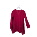 JOHNNY WAS EMBROIDERED DESIGNER TOP PINK SMALL