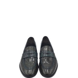 VELLA PAIS CROC EMBOSSED LOAFER MEN SHOE BROWN GREEN 13