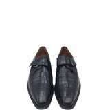 MEZLAN RET$795 CROCODILE BUCKLE MEN SHOE BLACK 13M
