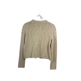 J MCLAUGHLIN KNIT OPEN DESIGNER BLAZER BEIGE SMALL
