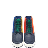 TORY SPORT LACE UP BOOTIES BOOTS NAVY ORANGE 10.5M
