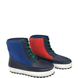 TORY SPORT LACE UP BOOTIES BOOTS NAVY ORANGE 10.5M