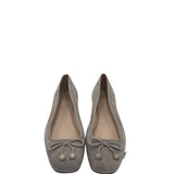 TORY BURCH FLAT SUEDE BALLET DESIGNER SHORTS TAUPE 10.5M