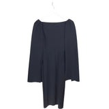 CHIARA BONI CAP SLEEVE APPLIQUE DESIGNER DRESS BLACK 38