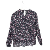 KOBI HALPERIN NWT$368 SILK LONG SLEEVE DESIGNER TOP PINK BLACK XLARGE