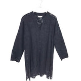 MISOOK LACE LONG SLEEVE DESIGNER CARDIGAN BLACK 2X