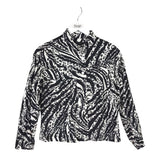 BIMBA Y LOLA SNAP LONG SLEEVE DESIGNER JACKET BLACK WHITE LARGE