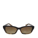 BURBERRY RECTANGULAR FRAME LUXE SUNGLASSES BROWN