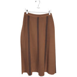 MISOOK NWT STRIPE MIDI DESIGNER SKIRT TAN BLACK LARGE