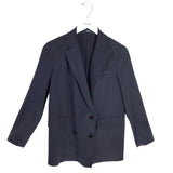 THEORY NWT$475 DOUBLE BREASTED DESIGNER BLAZER NAVY 2