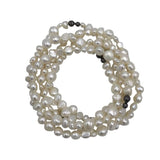5 STRAND FRESHWATER PEARLS BRACELET WHITE