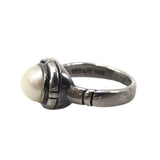 .925 PEARL RING SILVER WHITE 5.5