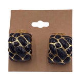 ST JOHN CLIP ON EARRINGS BLACK GOLD