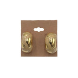 ST JOHN CLIP ON EARRINGS GOLD TAN