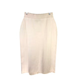 NWT KNIT MIDI DESIGNER SKIRT CREAM MEDIUM