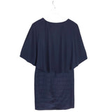 ADRIANNA PAPELL NWT$160 BEADED MIDI DRESS NAVY SILVER 4
