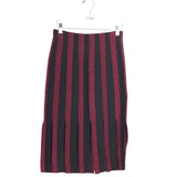 CINQ A SEPT KNIT PLEATS DESIGNER SKIRT RED NAVY XSMALL