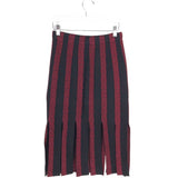CINQ A SEPT KNIT PLEATS DESIGNER SKIRT RED NAVY XSMALL