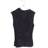 LAFAYETTE 148 100% SILK SLEEVELESS DESIGNER TOP BLACK XLARGE