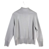 ST JOHN SPORT 100% CASHMERE ZIP DESIGNER JACKET GRAY LARGE