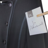 BURBERRY LONDON TRENCH COAT KNIT BELTED LUXE COAT BLACK 14