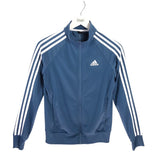 ADIDAS ZIP TRACK JACKET ACTIVEWEAR BLUE WHITE XSMALL