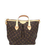 LOUIS VUITTON PALERMO PM w/ DUST BAG LUXE HANDBAG BROWN 14”x9.5”