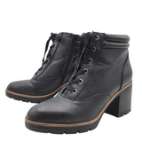 NATURALIZER LACE UP ANKLE BOOTS BLACK 9.5