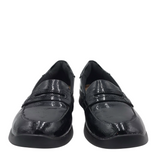 CLARKS PATENT LOAFER SHOES BLACK 6.5