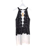 MICHAEL KORS COLLECTION NWT SLEEVELESS LACE DESIGNER DRESS BLACK WHITE 10