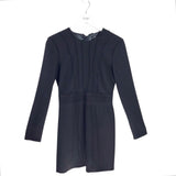 ELISABETTA FRANCHI LONG SLEEVE DESIGNER DRESS BLACK SMALL