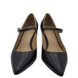 LAUREN RALPH LAUREN HEEL MARY JANE SHOES BLACK GOLD 6.5B